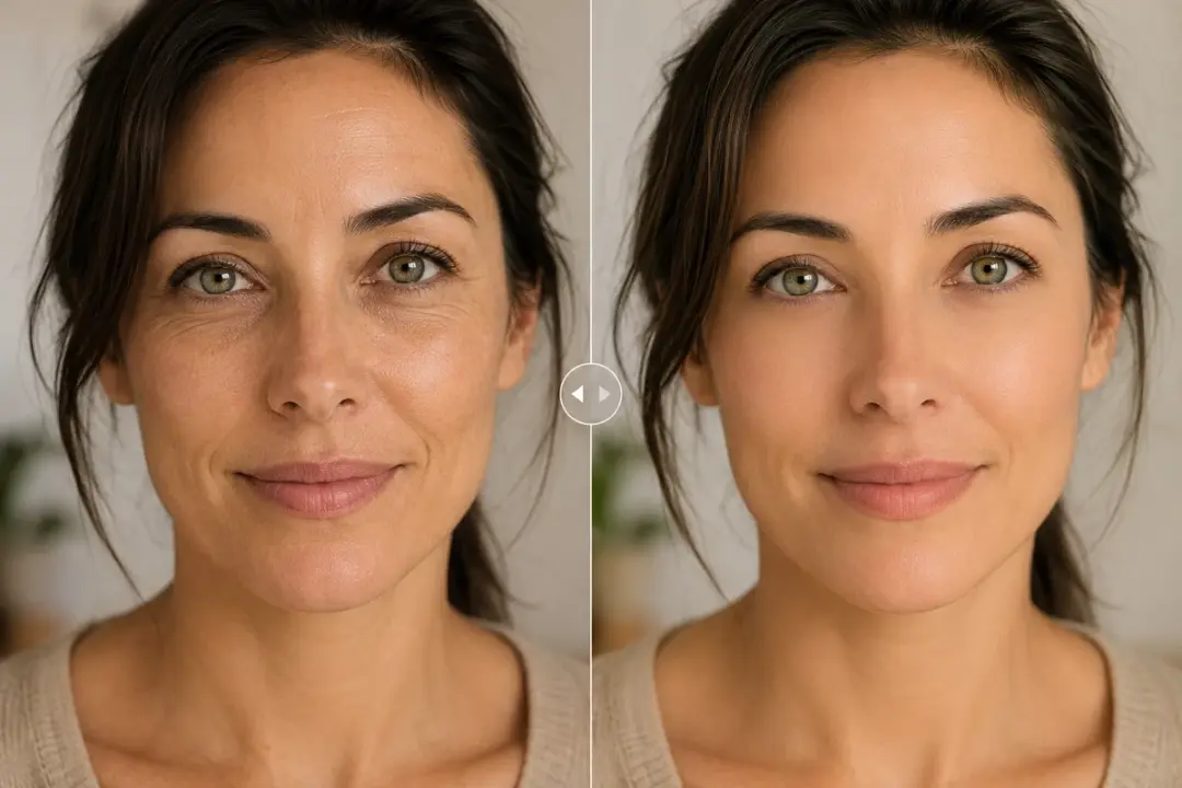 remove under eye wrinkles using ai wrinkle remover in a practical workflow