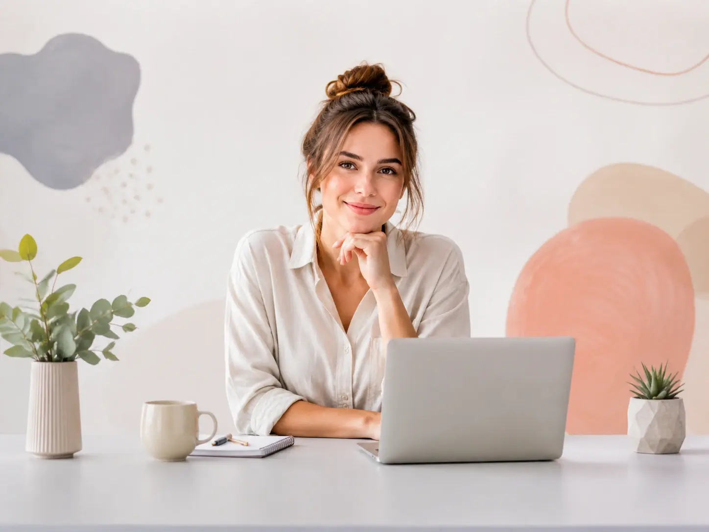A freelance creator designing a personal brand banner exported with no watermark