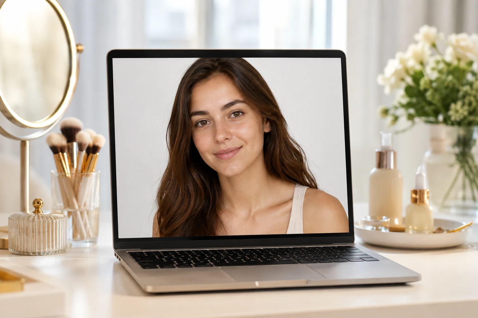 Add one portrait photo as a JPG or PNG file. Pictures are handled for the edit and not promised long term storage, so keep your own copy of the original.