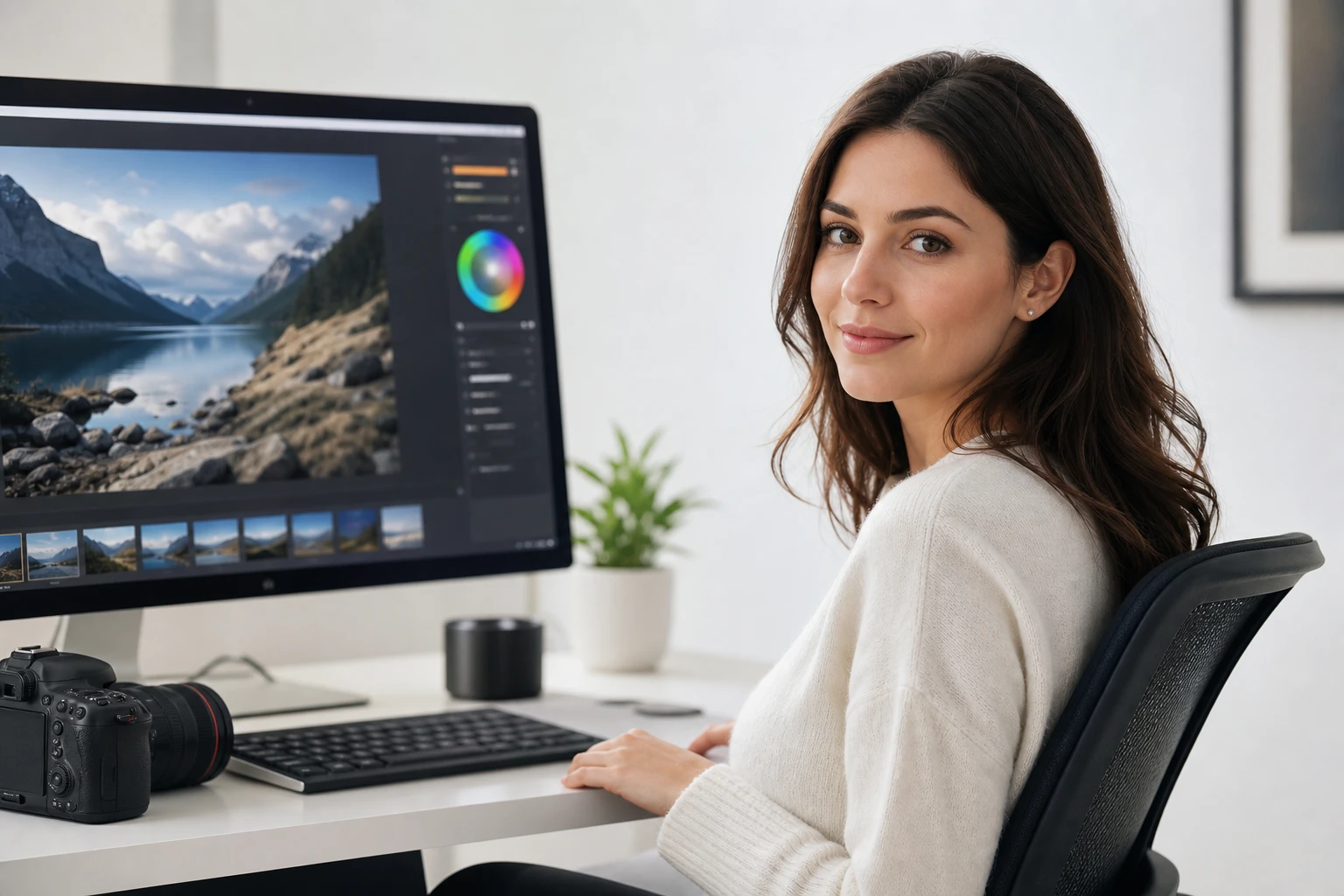 Press Generate, preview the cleared portrait, and rewrite the prompt if you want a different result. When the skin looks right, download the finished image as a JPG or PNG.