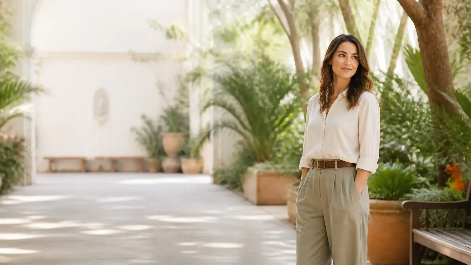 Bright wide photo scene with a clear subject and a calm softly blurred background