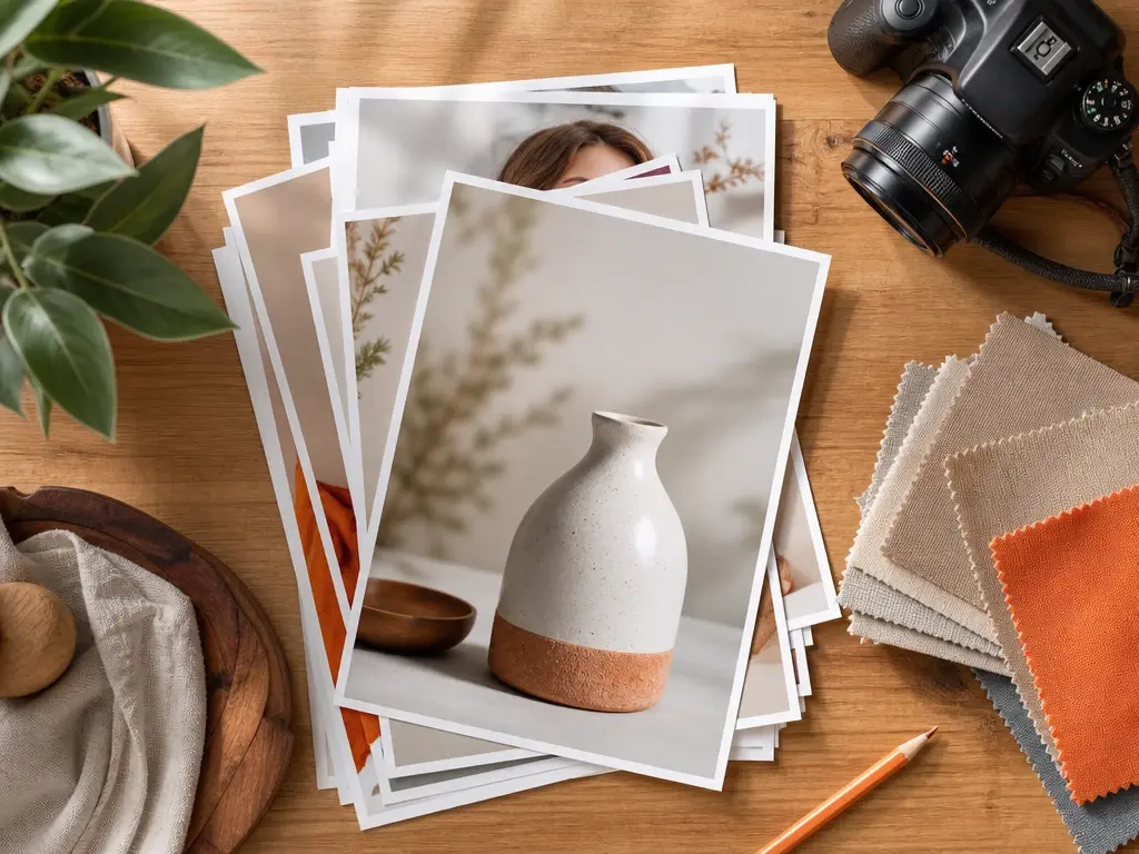 VideoAI workspace showing uploaded photos and finished background blur results
