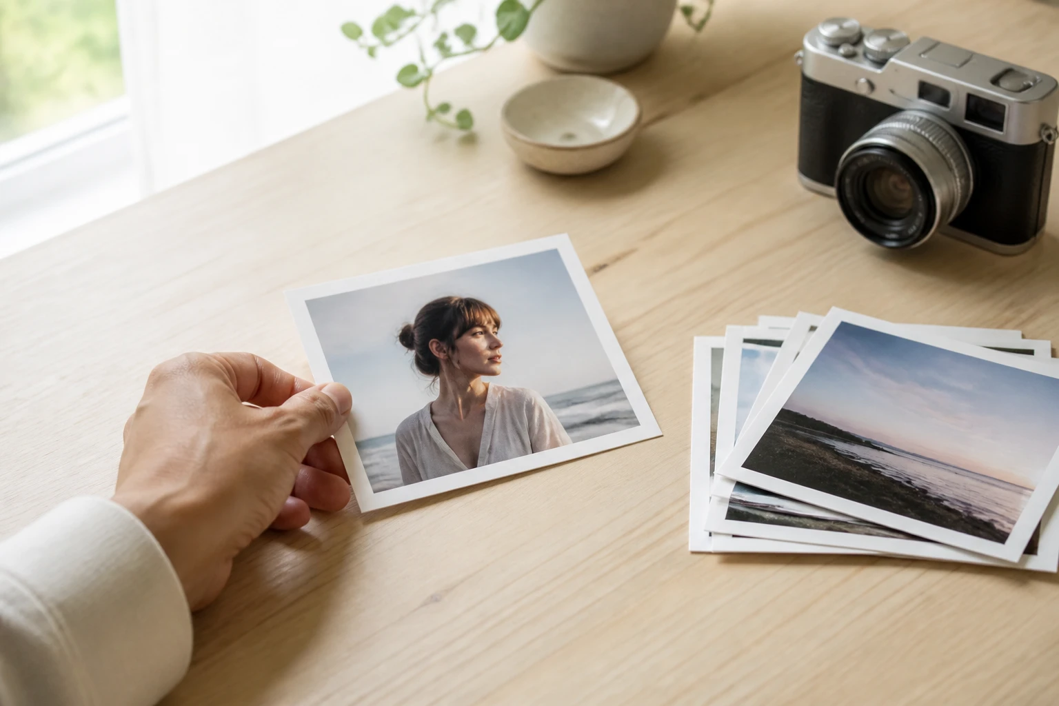 Browser upload screen for photos ready for background blur processing