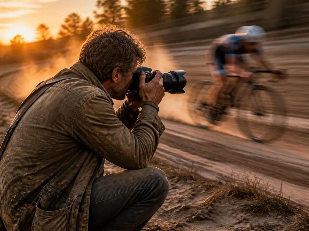 A cyclist photo repainted with motion blur streaks that show clear direction and speed