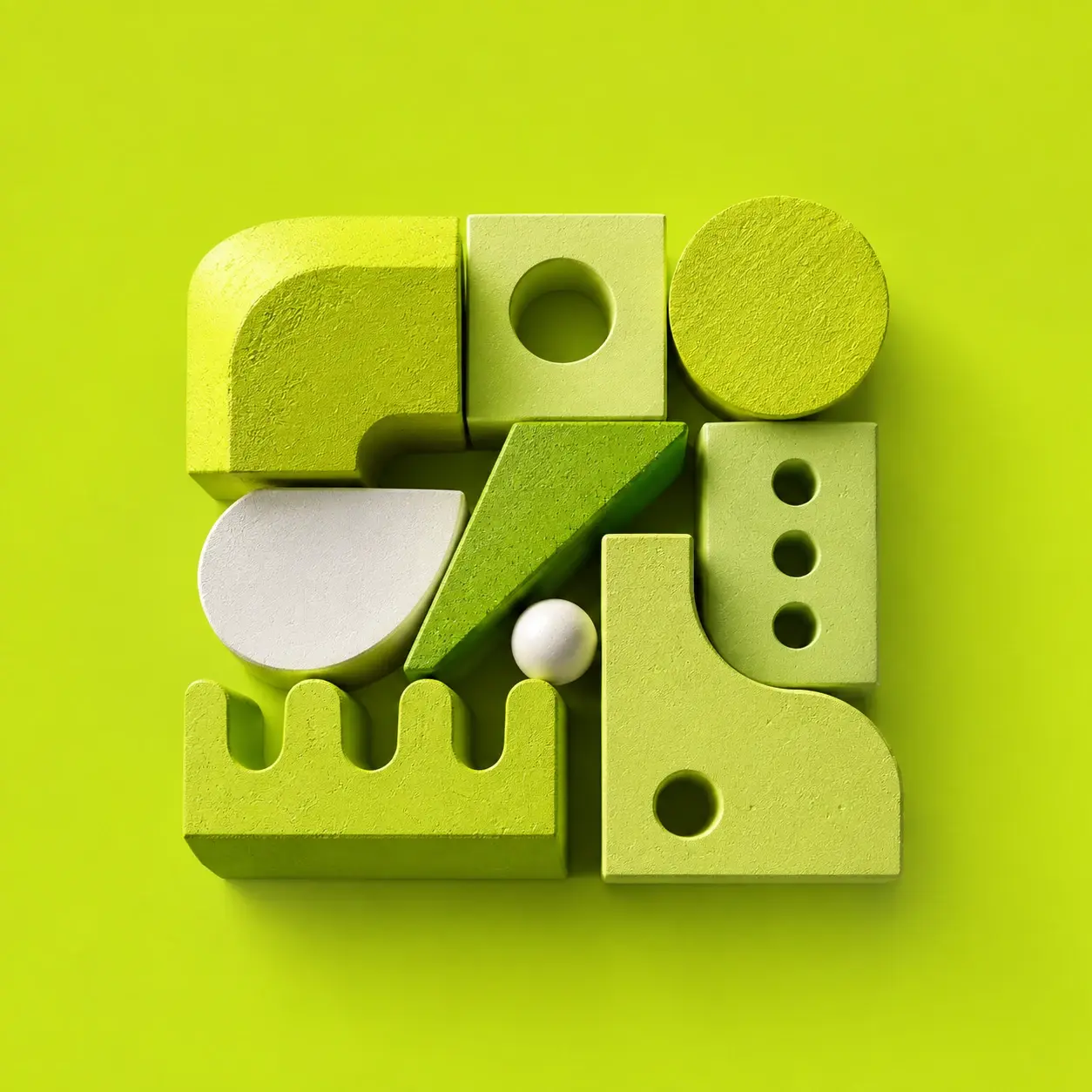Acid green original minimal text image concept