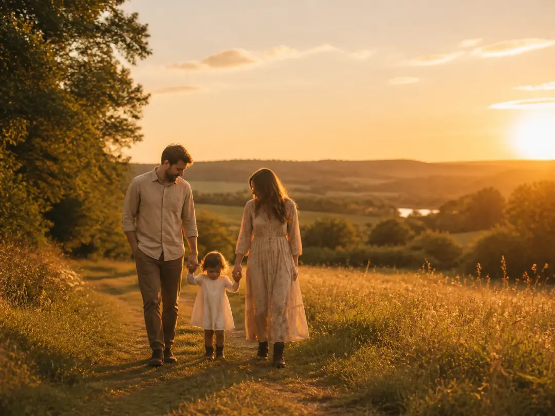 Couple and family photos sharing one cinematic look ready to print or share