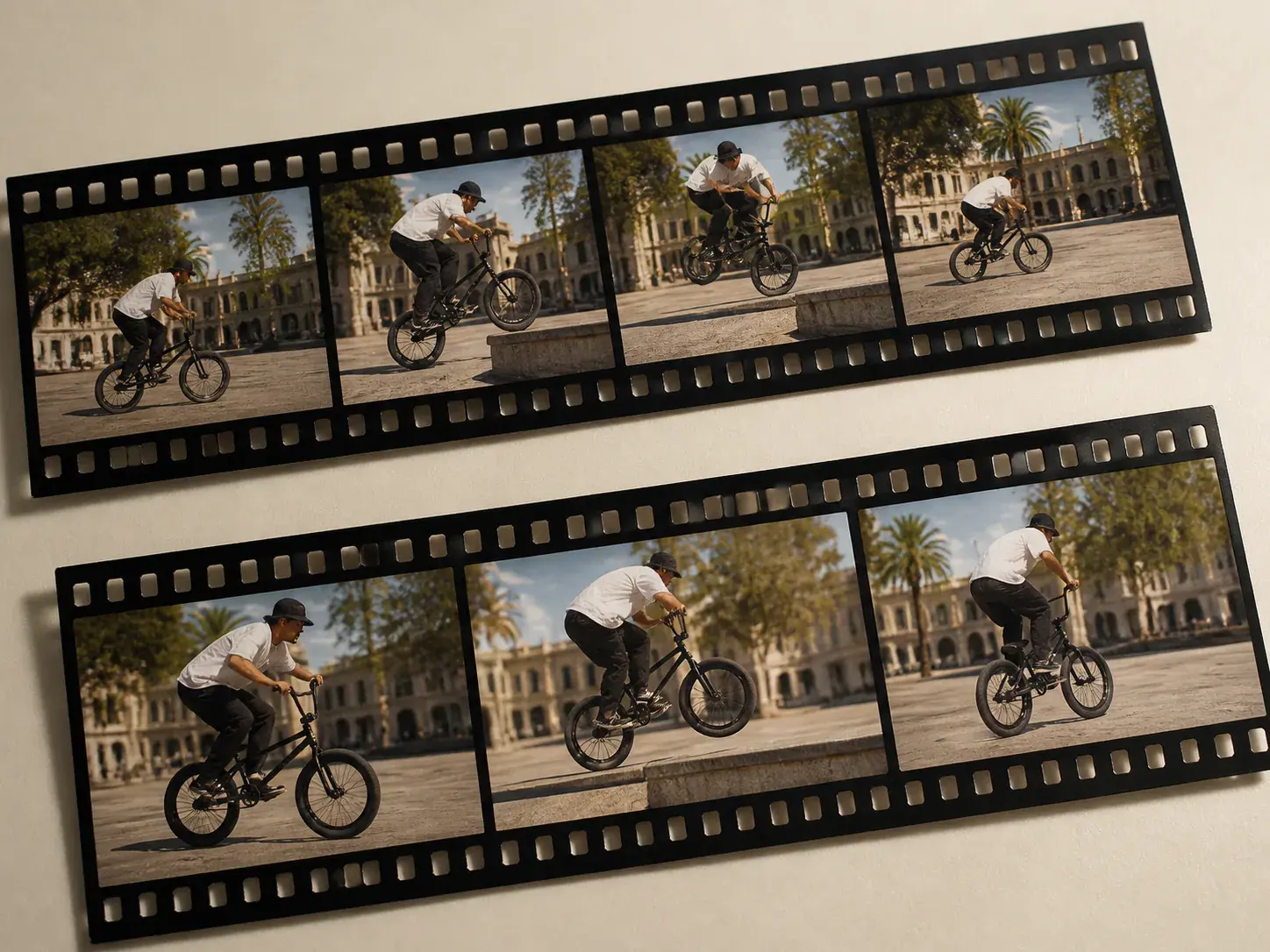 Source clip compared with a revised version created from a text prompt
