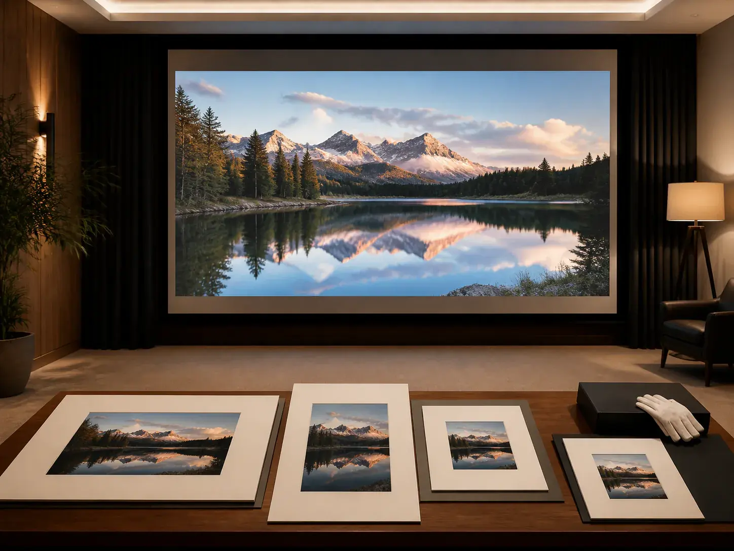 Export panel with MP4, 4K, aspect ratios, no watermark, and workspace options