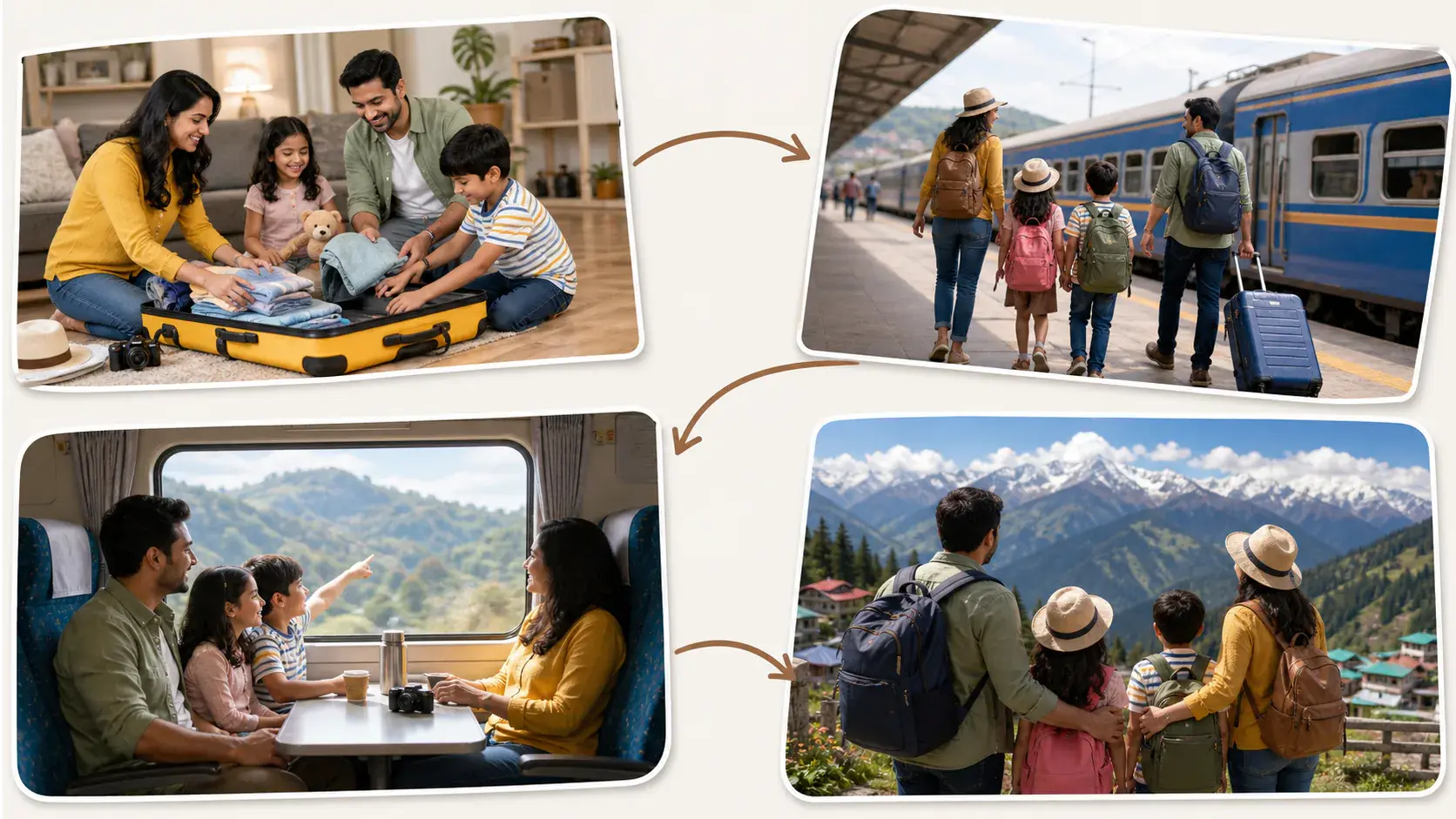 Several photos ordered as story frames with transitions into one video
