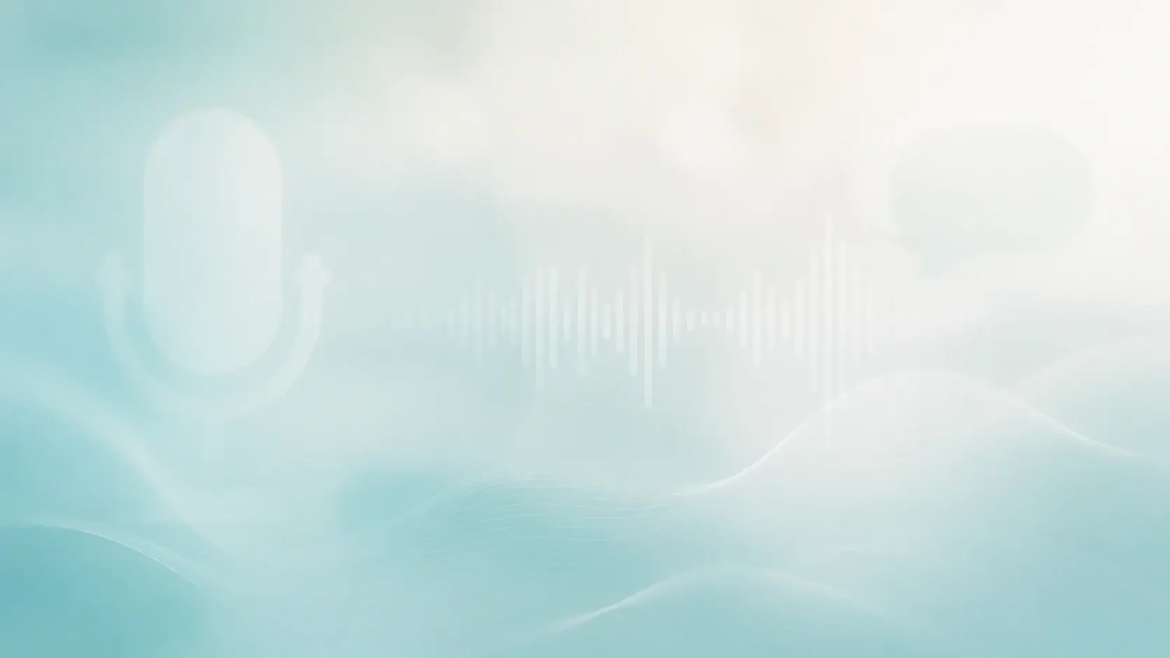 Soft teal gradient background for Create Voiceover call to action