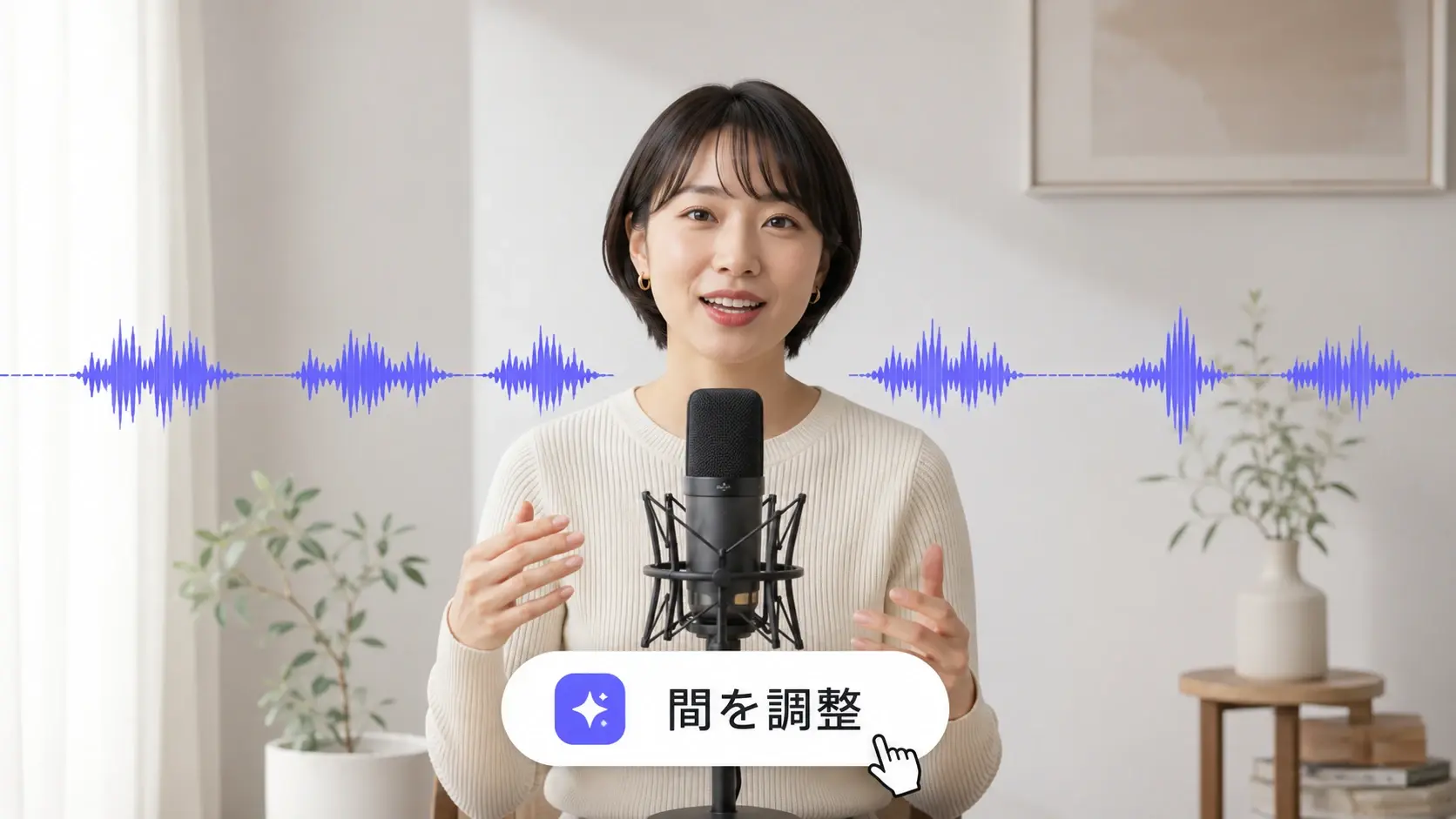 声の休止点を整えて自然に仕上げる音声読み上げ