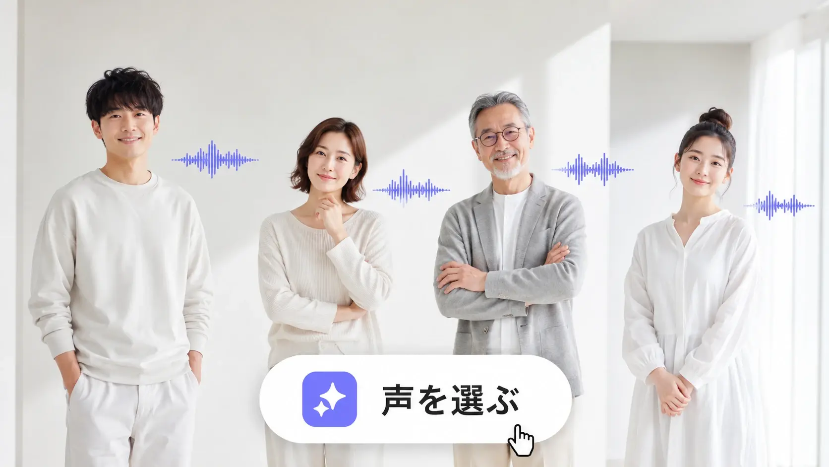 用途に合わせて複数の話者から選ぶ音声読み上げ