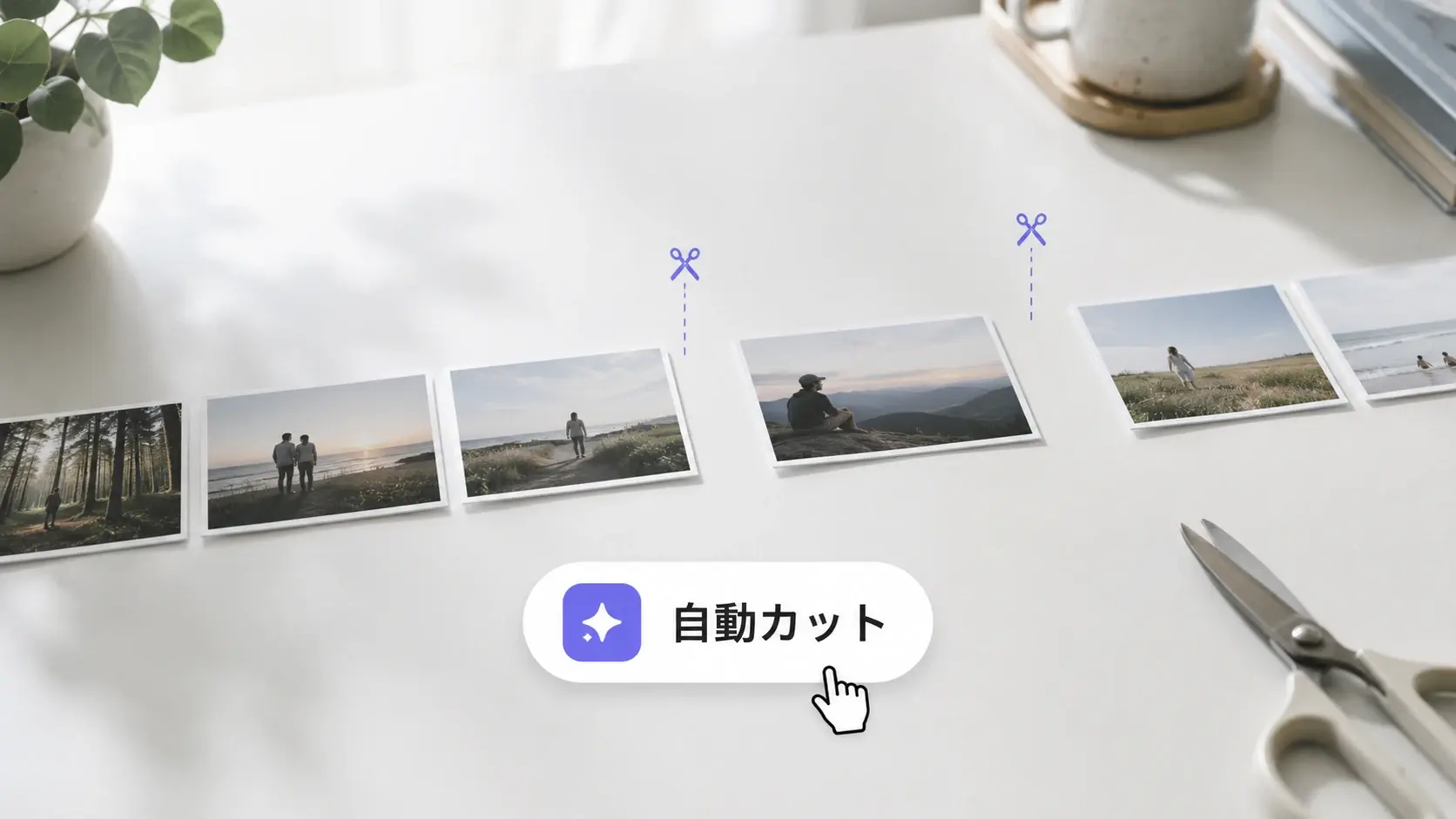 無音区間を省いてクリップを詰めた動画編集 アプリの自動カット結果