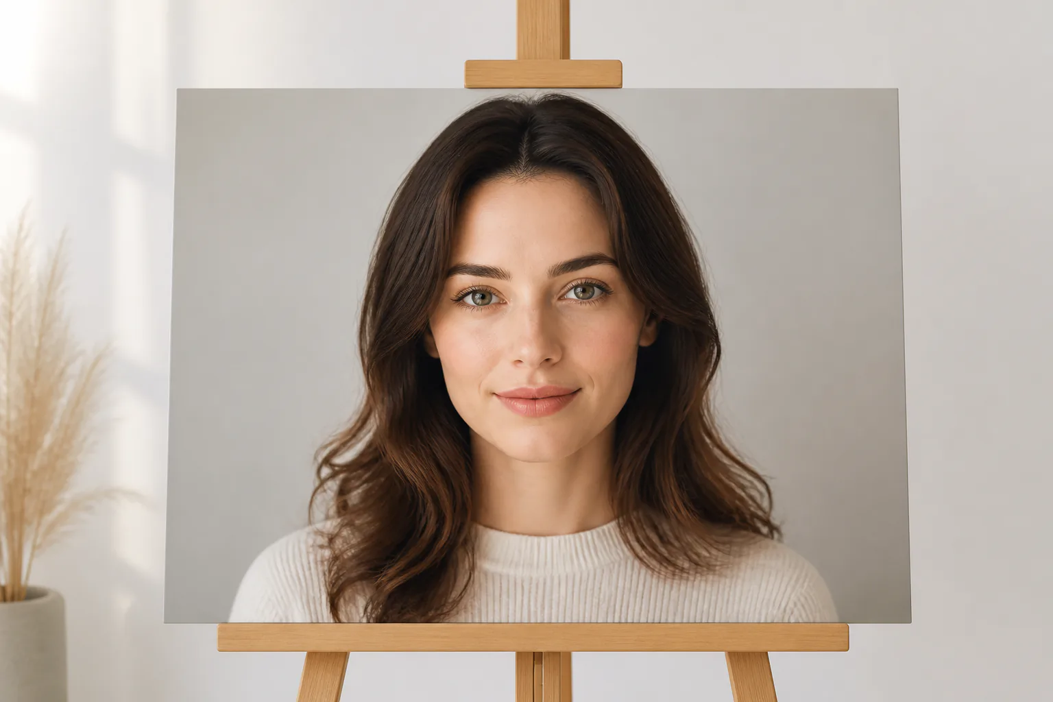 Clear centered portrait marked as the subject for a face dance workflow