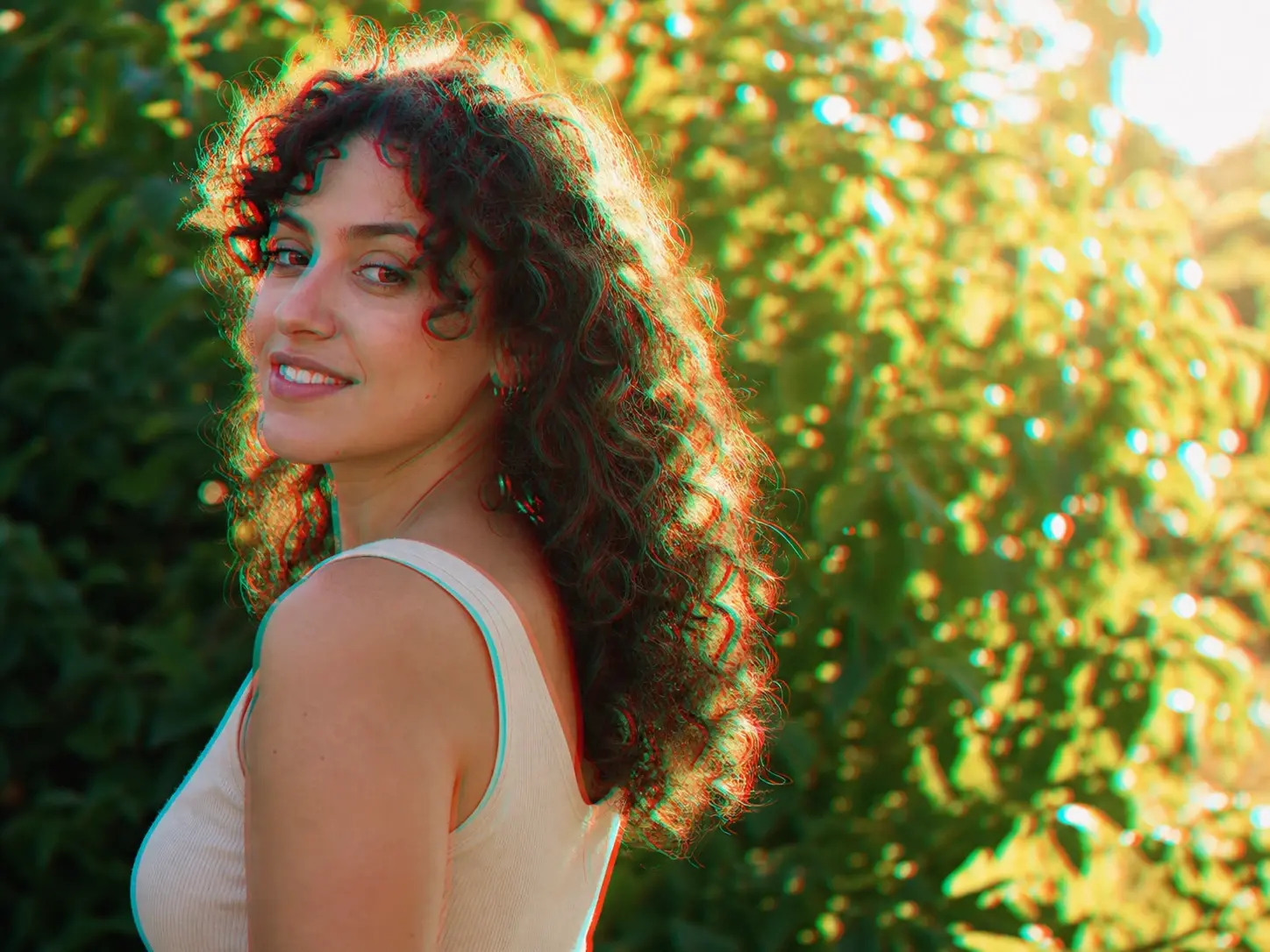 An uploaded portrait with its colour channels pulled apart yet the person still clearly readable