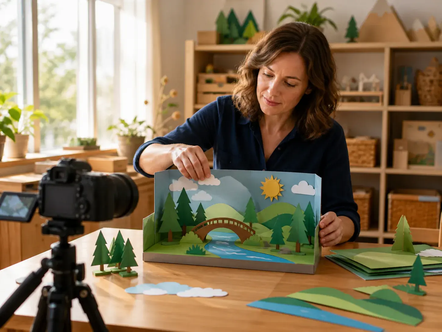 Explainer video plan with teaching scenes voice direction and music notes