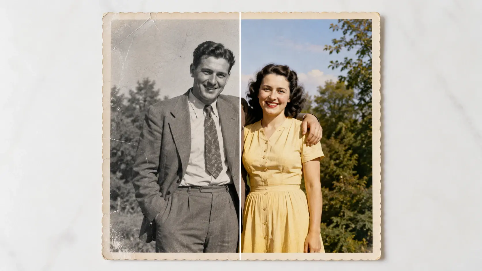 Bring Your Photos Back to Color creative result ready to generate with VideoAI