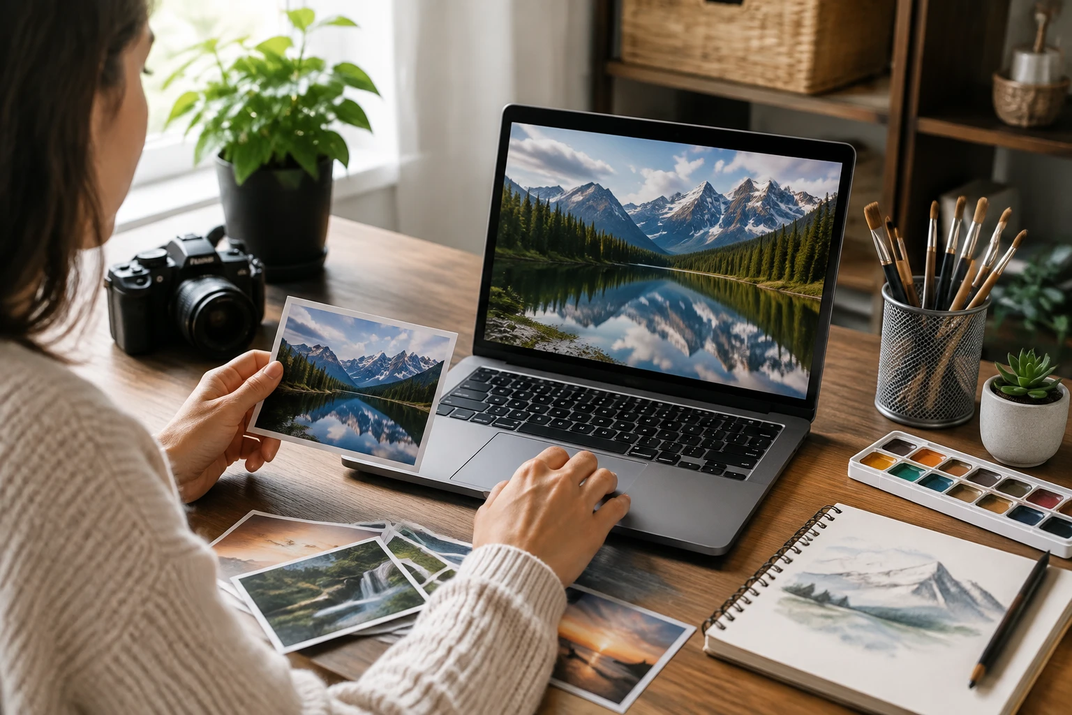 Uploaded image files collected in a workspace before batch enlargement