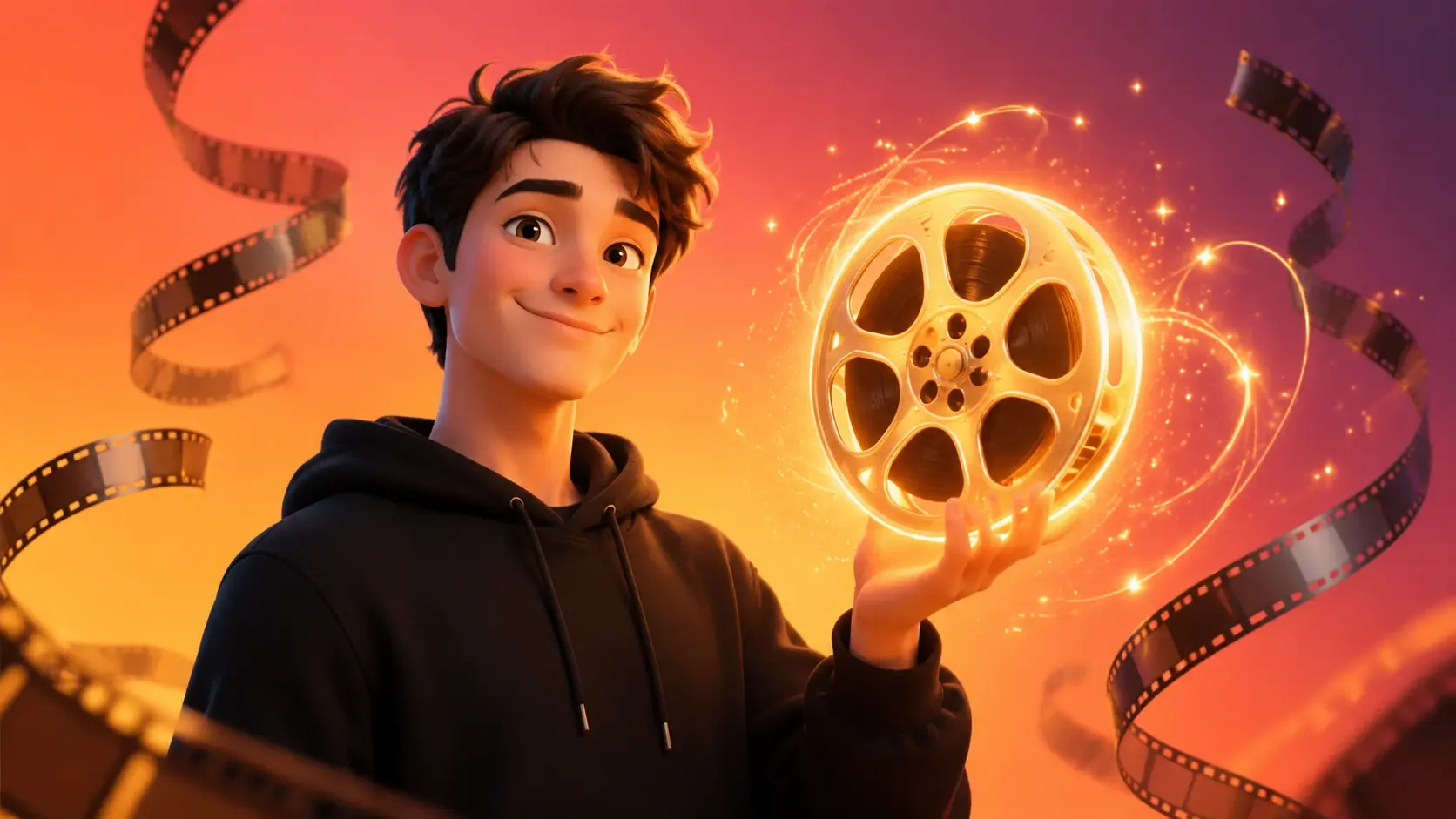 Social creator reviewing a sharper higher resolution cut of a clip enhanced by VideoAI