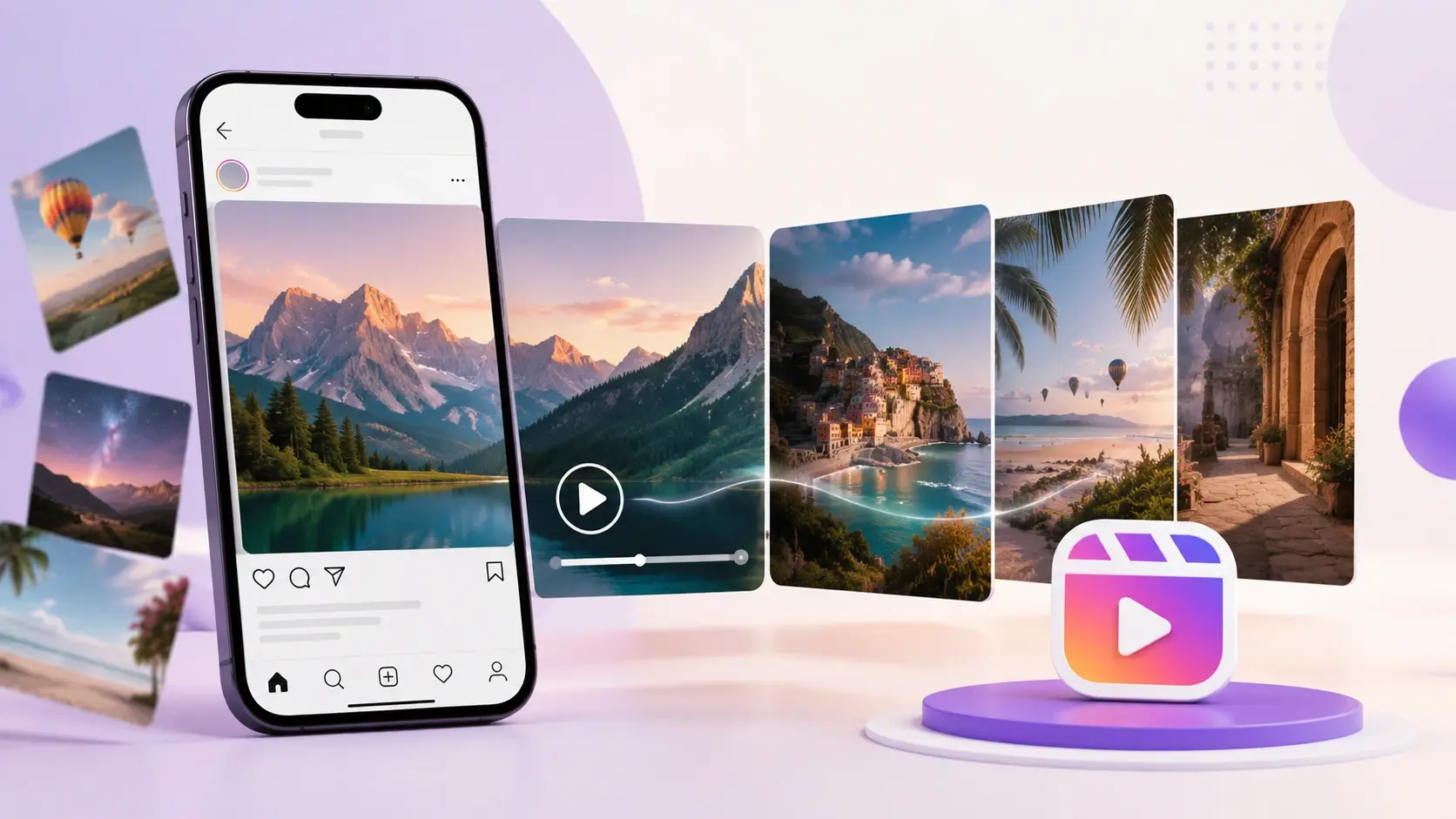 Build Your Instagram Carousel Maker Video creative result ready to generate with VideoAI