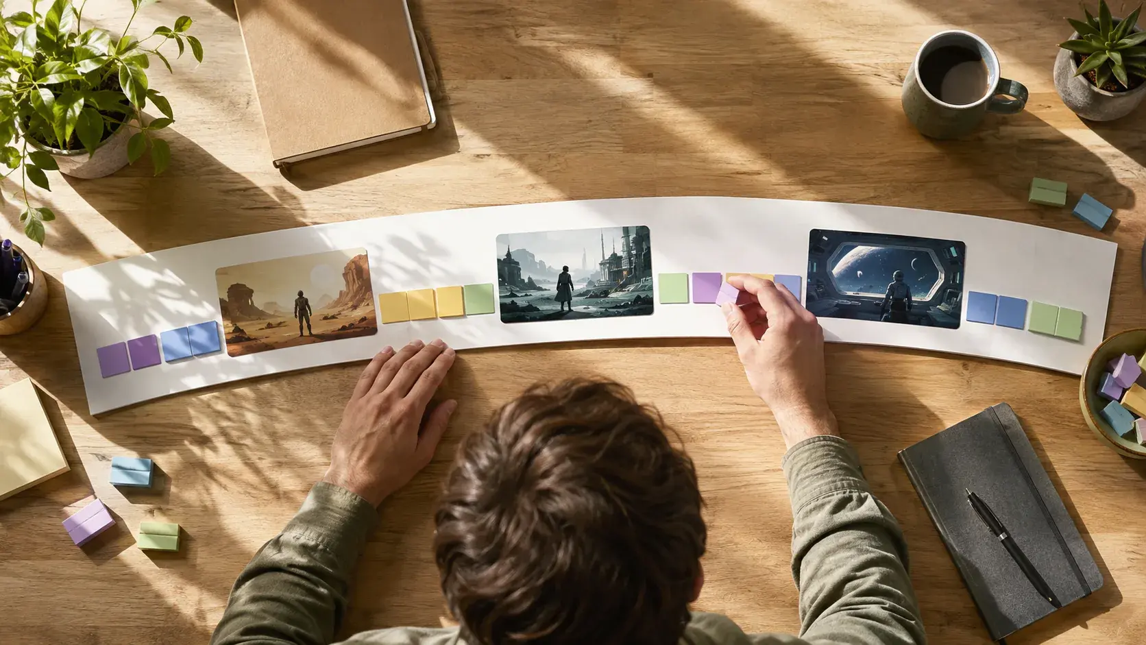 Second by second storyboard with action, camera movement, and reference image slots