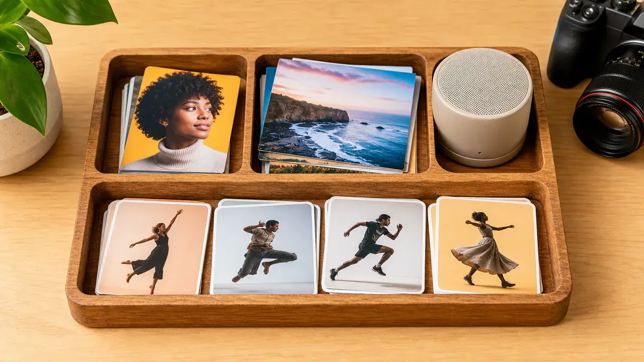 Multimodal reference tray assigning image, video, and audio files to video roles