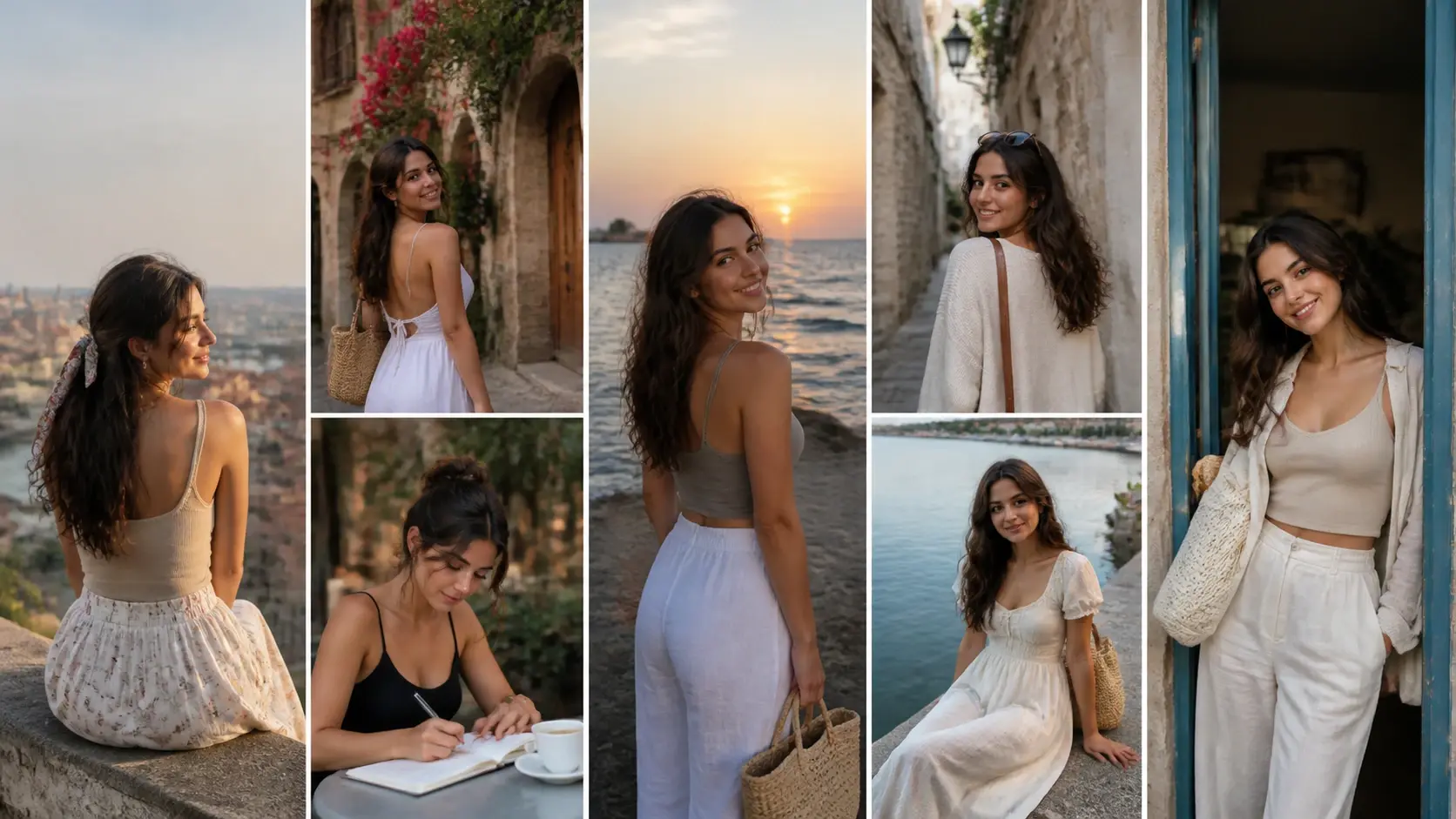 A phone camera roll of photos assembled into one vertical Instagram slideshow reel