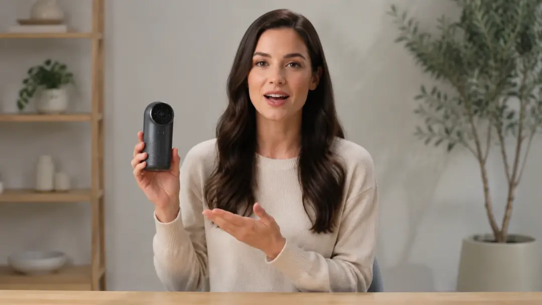 Product demo presenter with natural lip-synced speech