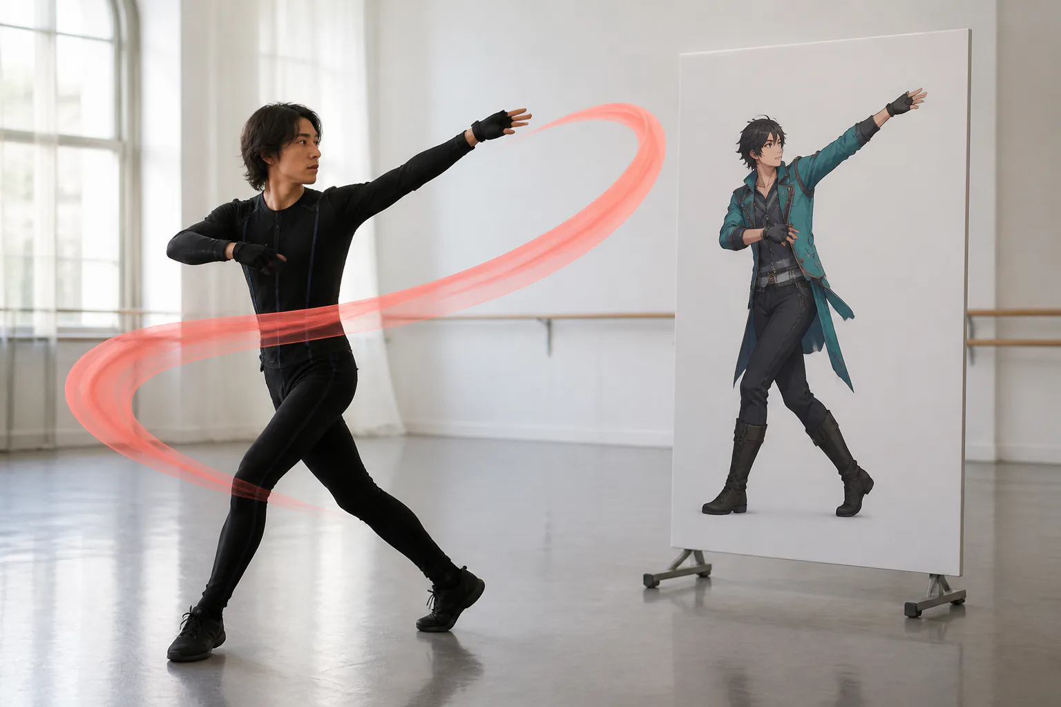 Reference action video assigned for motion transfer from video to image