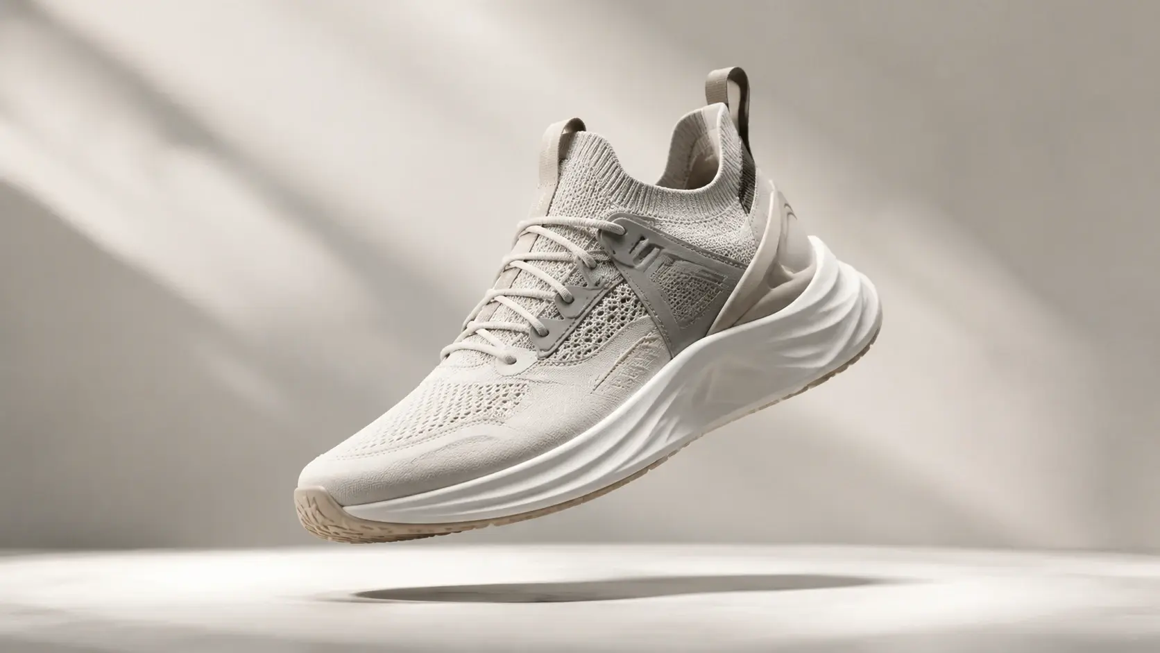 Sneaker animated with dynamic rotation and bounce motion