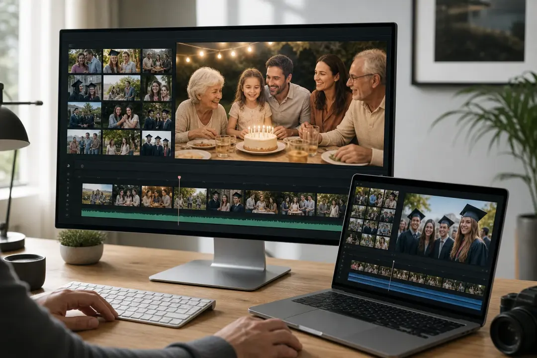 Family Event Recap Video example for Photo Video Maker - Online Picture Movie Maker