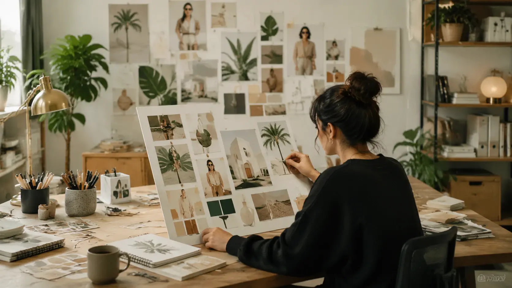 Freelance designer compositing a cutout subject into a packaging mockup layout