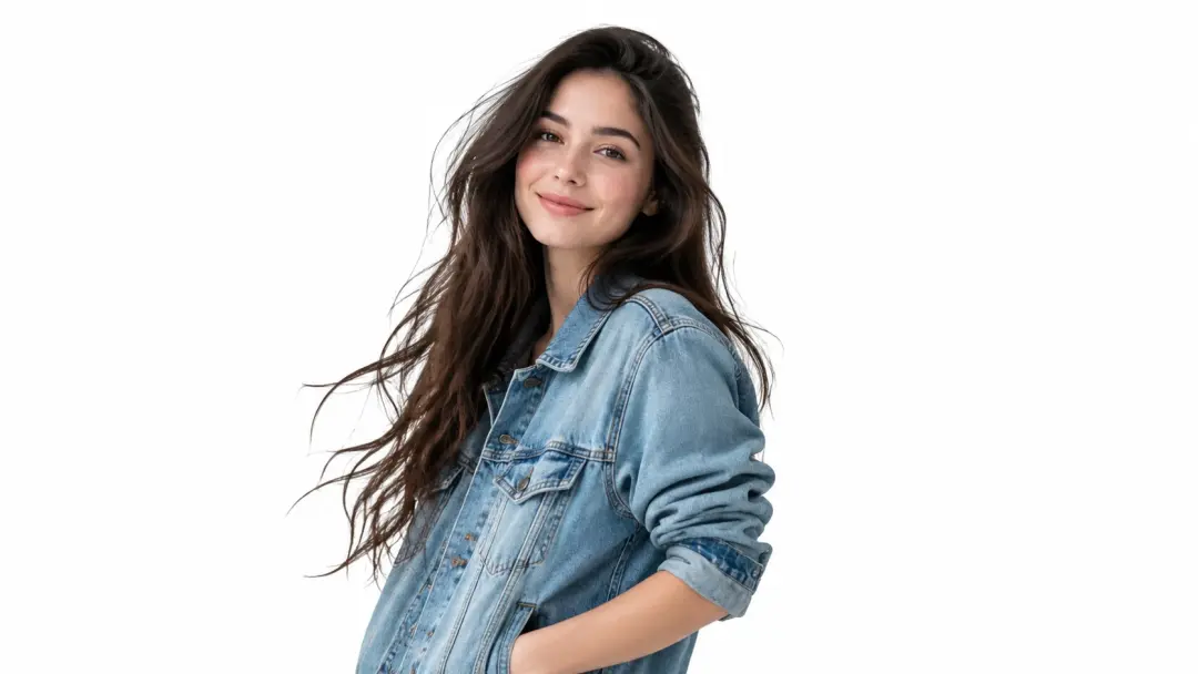 Portrait with background removed for custom backdrop