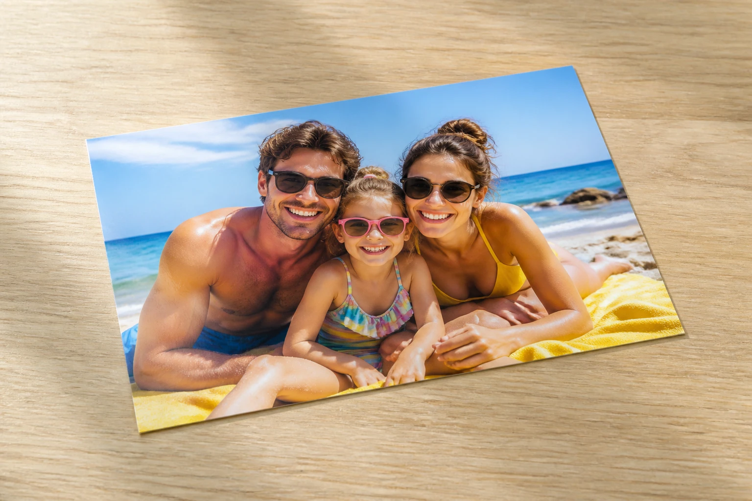 A full colour family snapshot resting untouched at the start of the sepia filter workflow