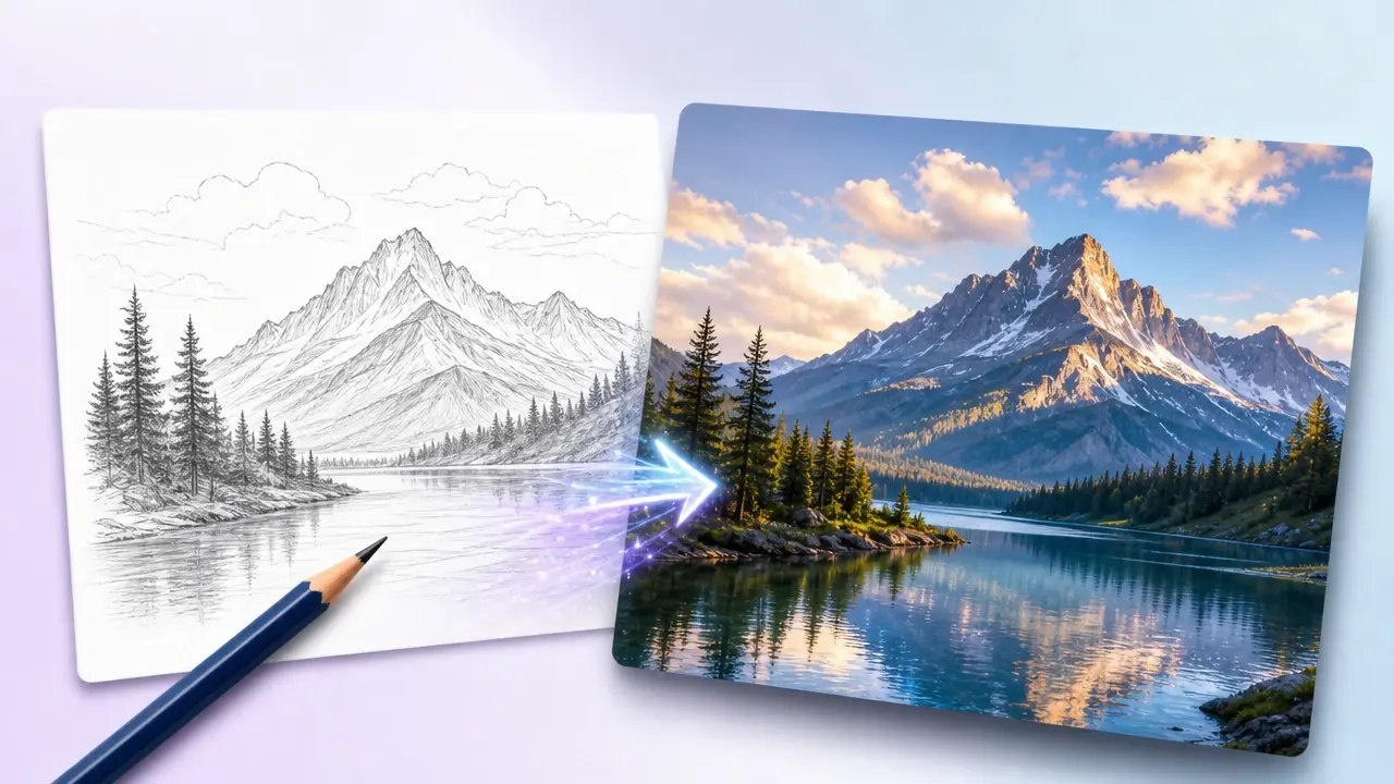 Turn Your Sketch Into Color Now landing page background