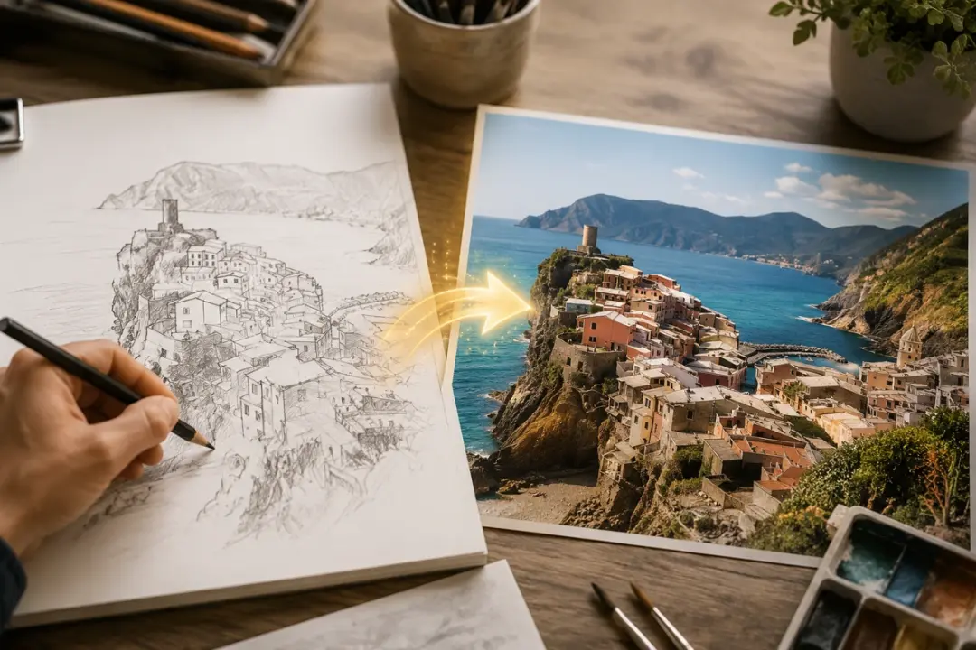 line art to image ai using sketch to image in a practical workflow