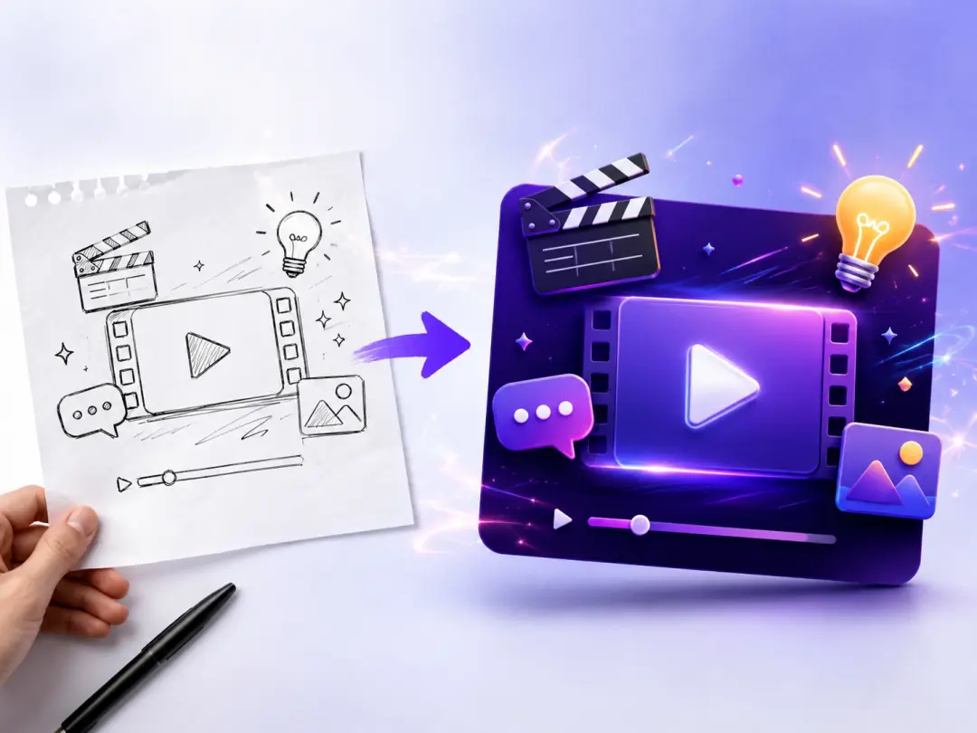Content creator turning a hand doodle into a themed social graphic for a post