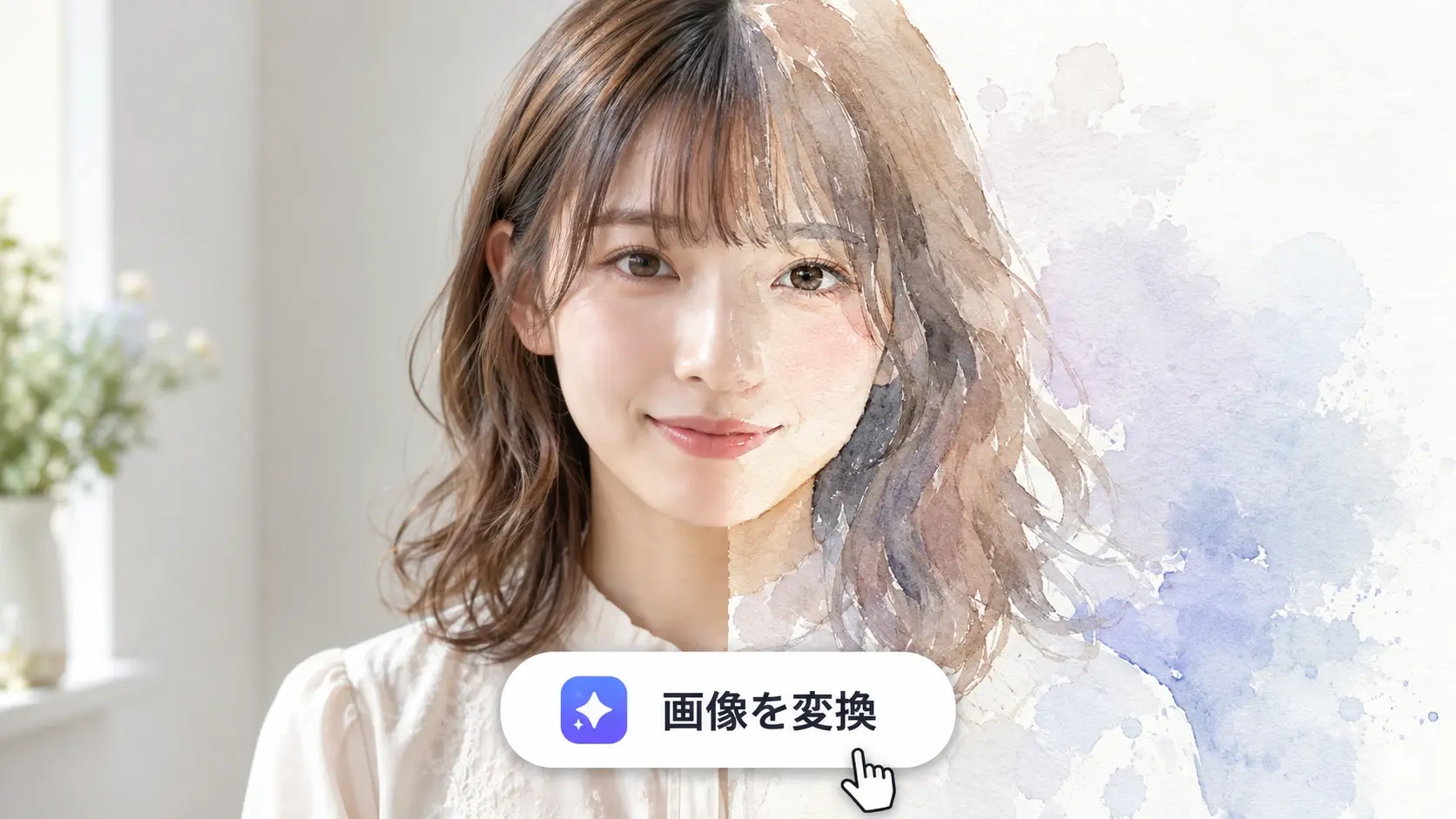 写真をアート風に変えたAI 画像変換の前後比較