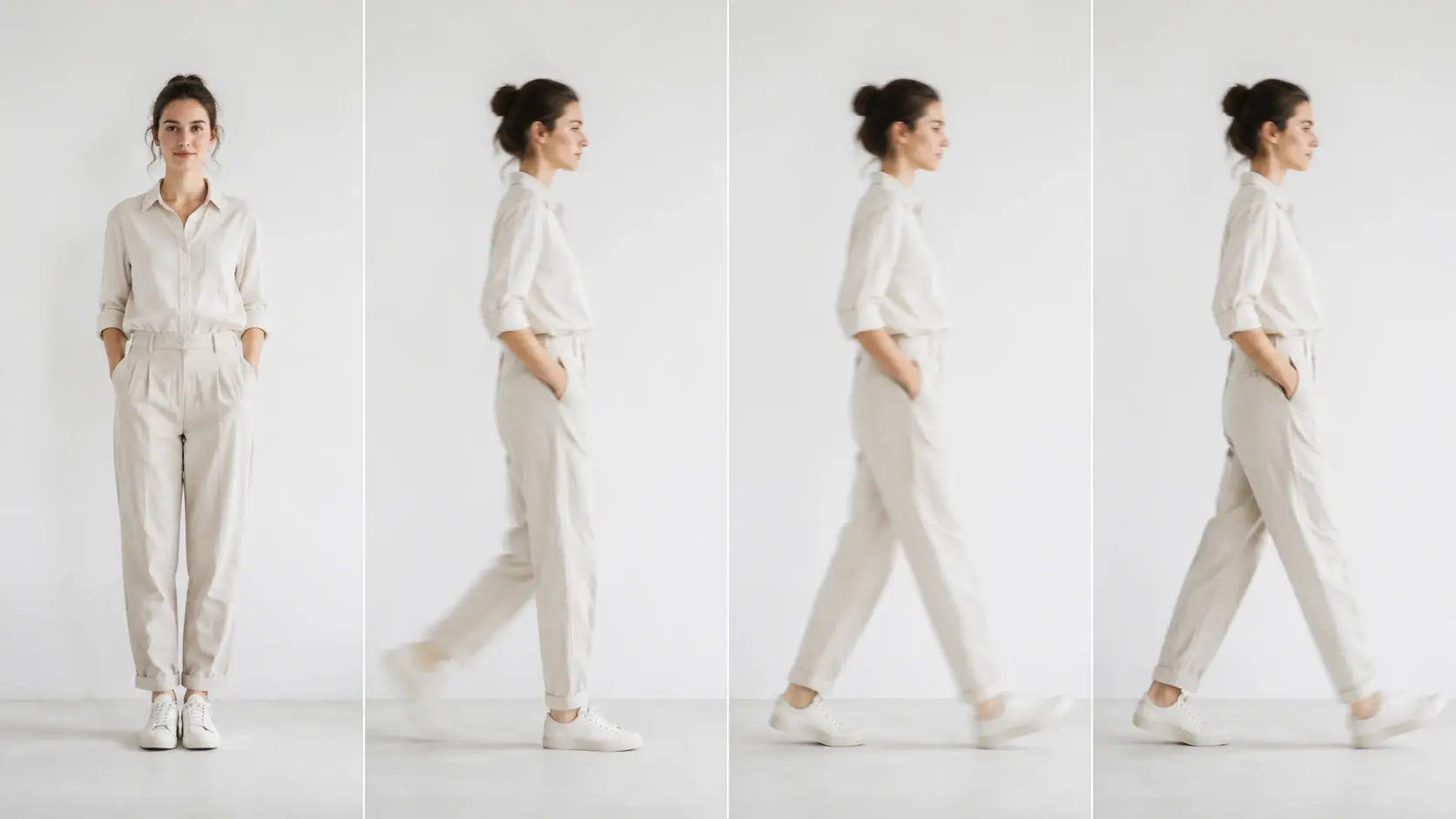 Still photo transforming into video sequence with motion frames