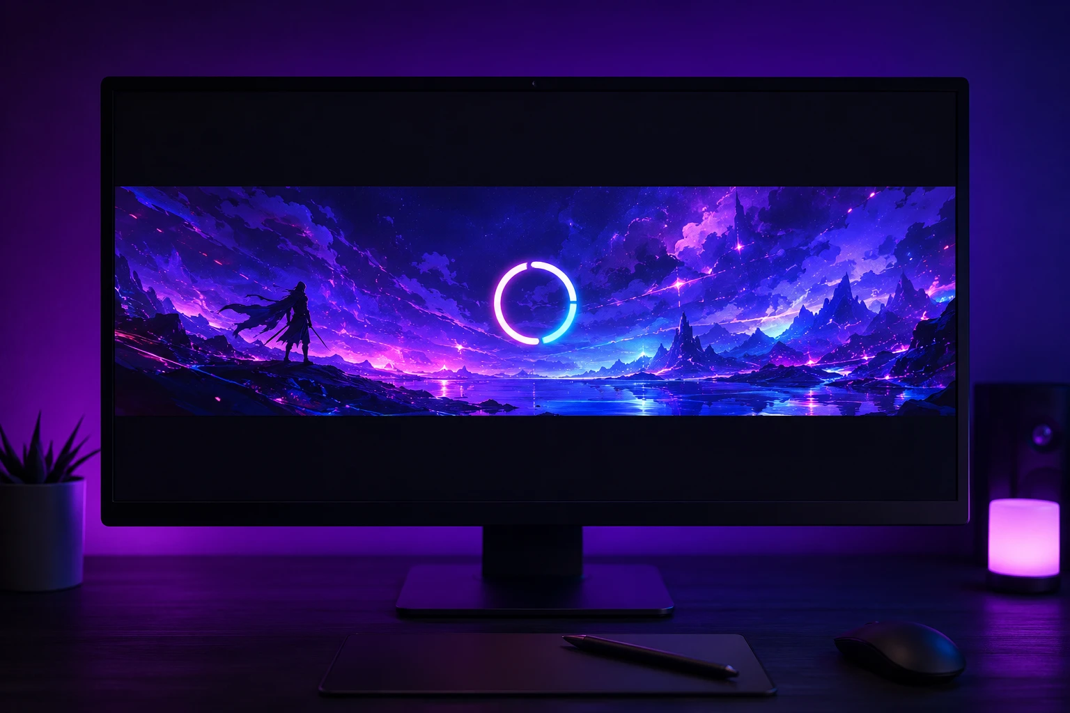 Download dialog exporting a 1200x480 Twitch banner next to the Twitch channel upload settings