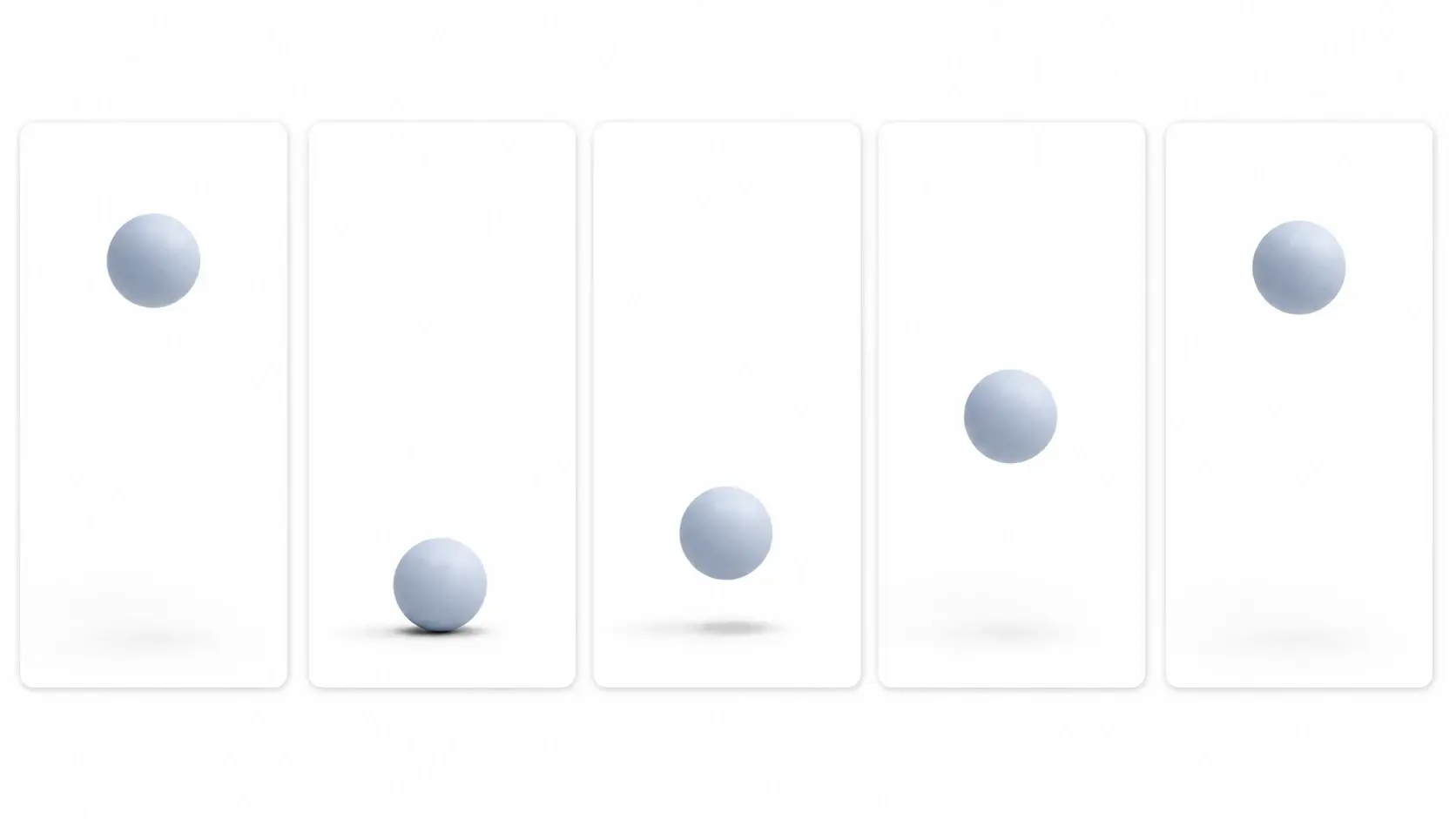 Bouncing ball sequence showing frame rate interpolation