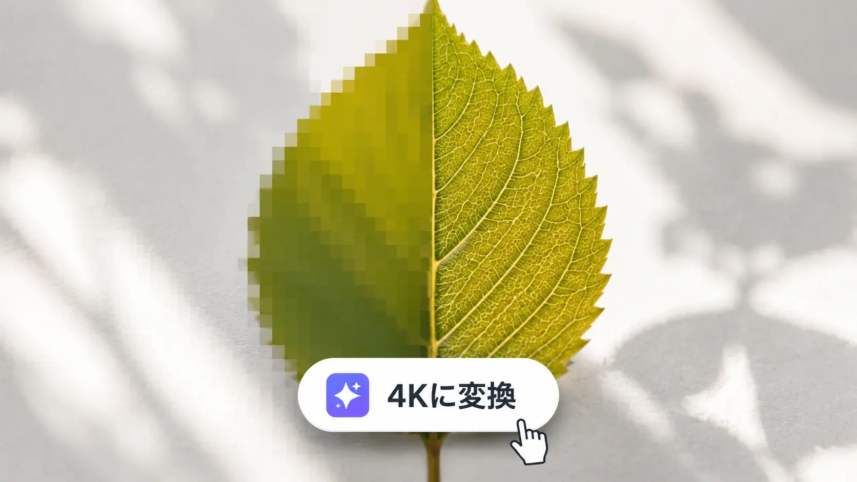 低解像度素材を4Kに動画 高画質化した輪郭の戻り