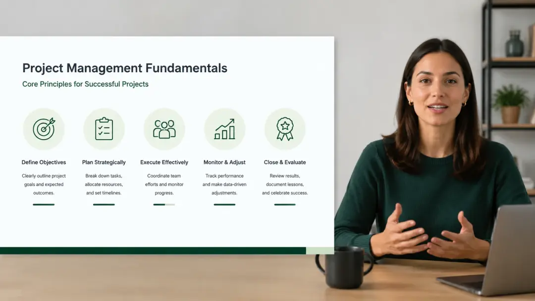 Online course video upgraded from low-res to sharp HD