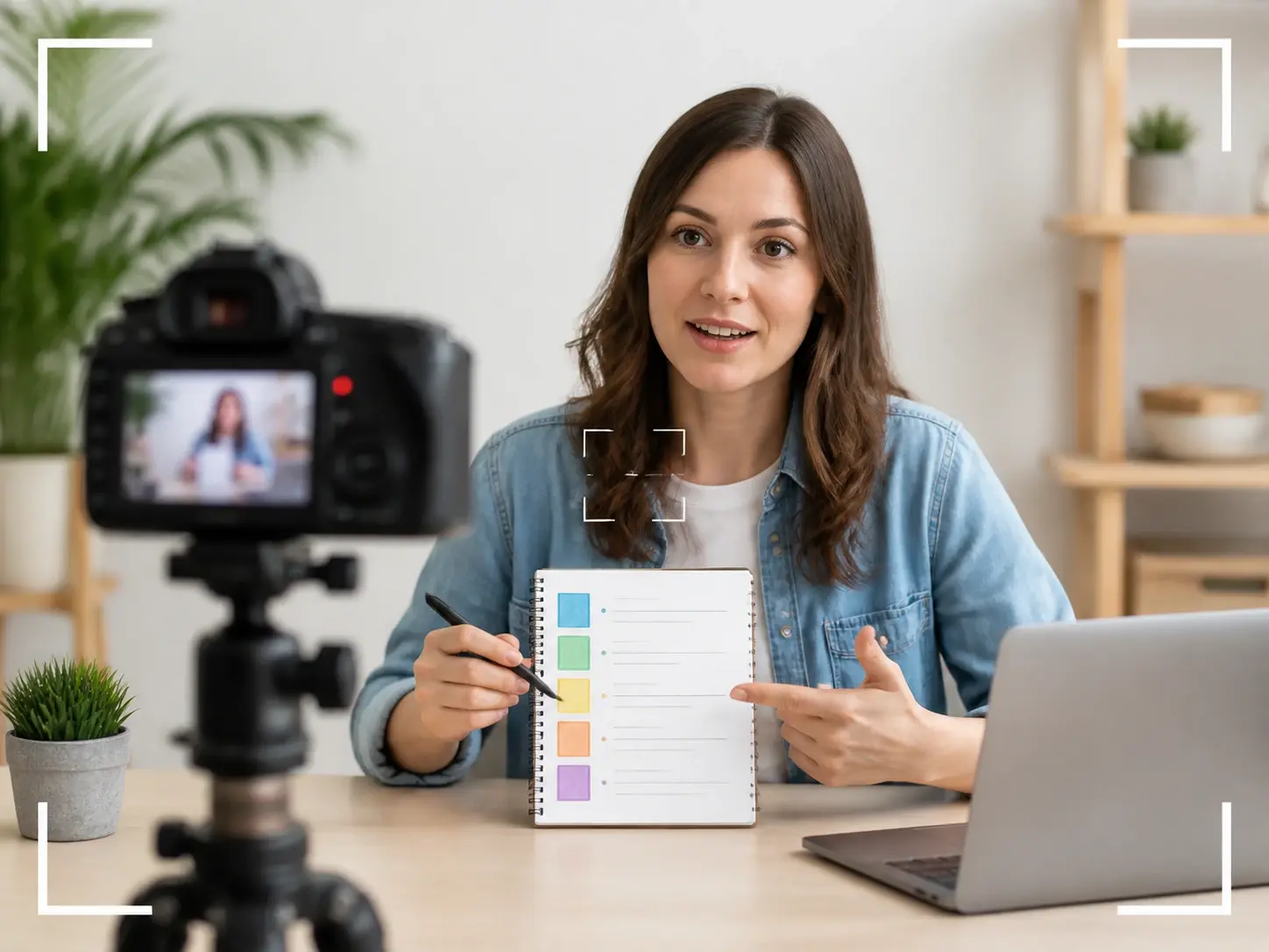 Tutorial creator mapping visuals to teaching points segment by segment in VideoAI