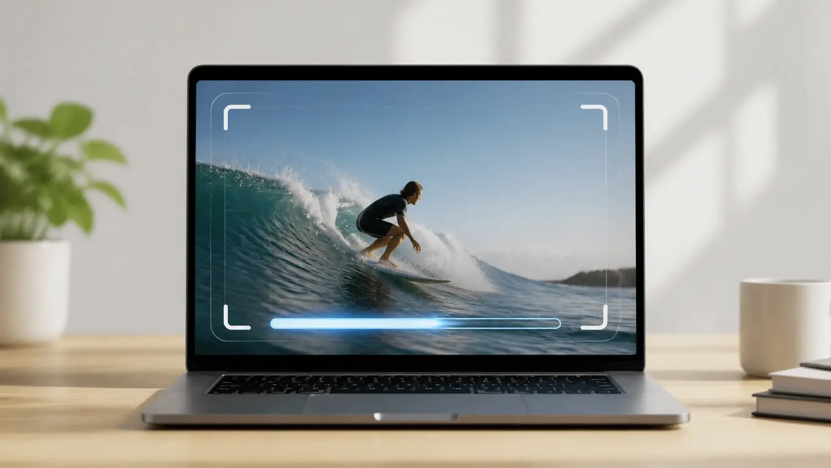 Upload screen where the ai video quality enhancer begins reading a clip automatically