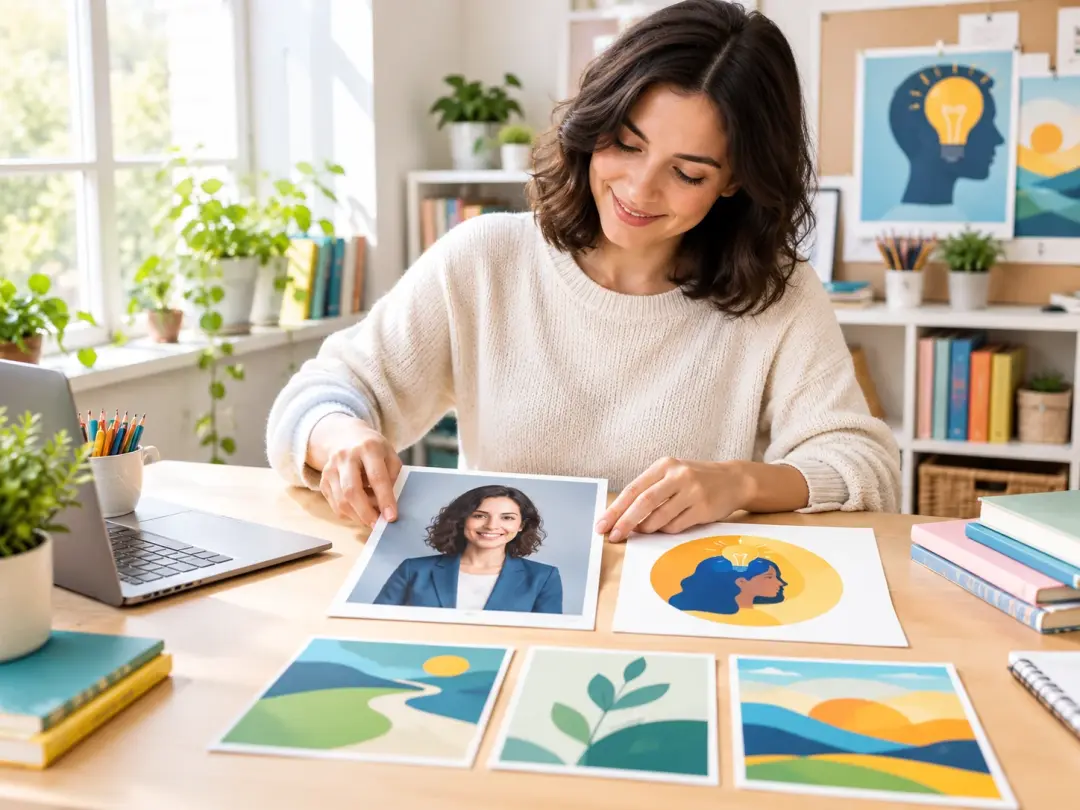 Course creator editing a lesson thumbnail with speaker image and short title