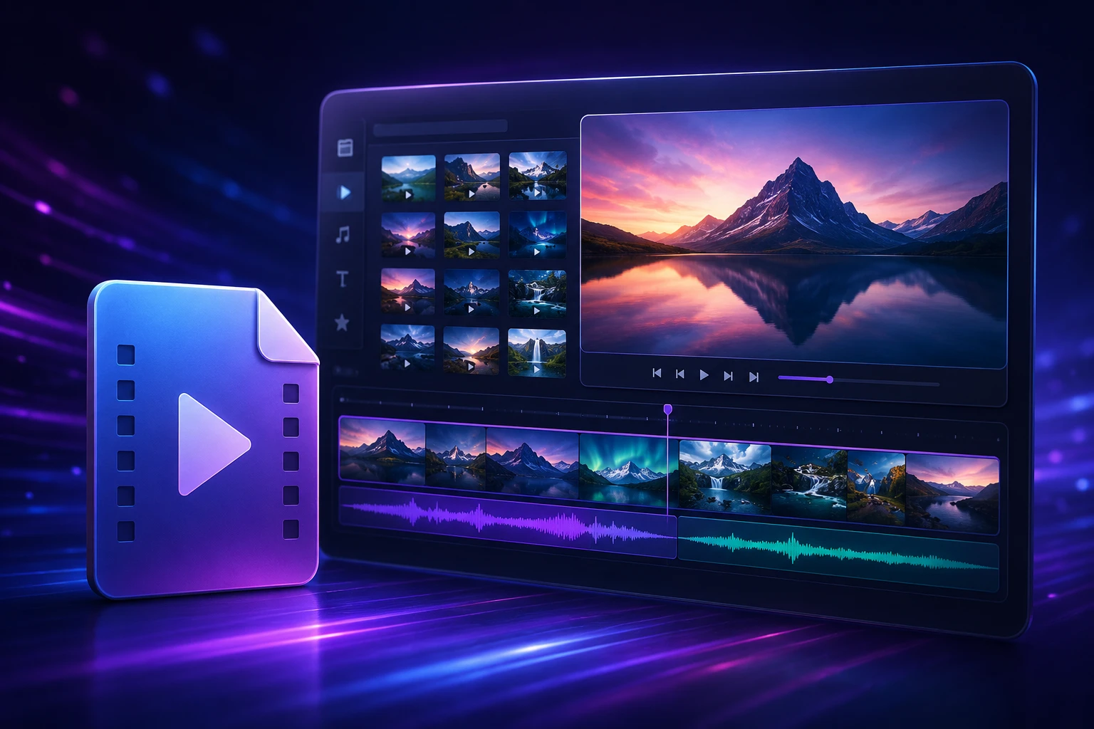 MP4 or MOV recording uploaded into the editor ready for YouTube edits